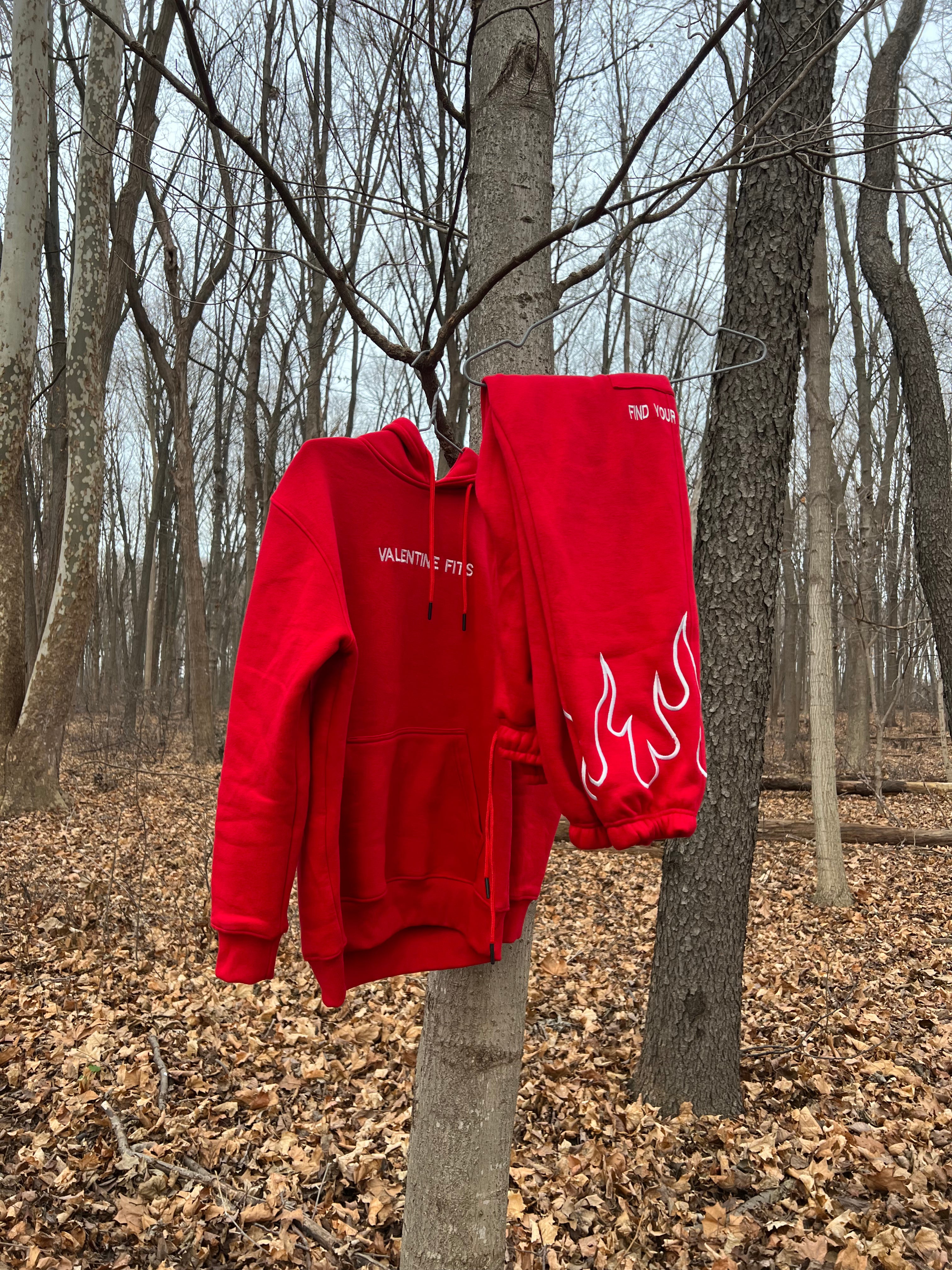 Forest Fire Embroidered Sweater