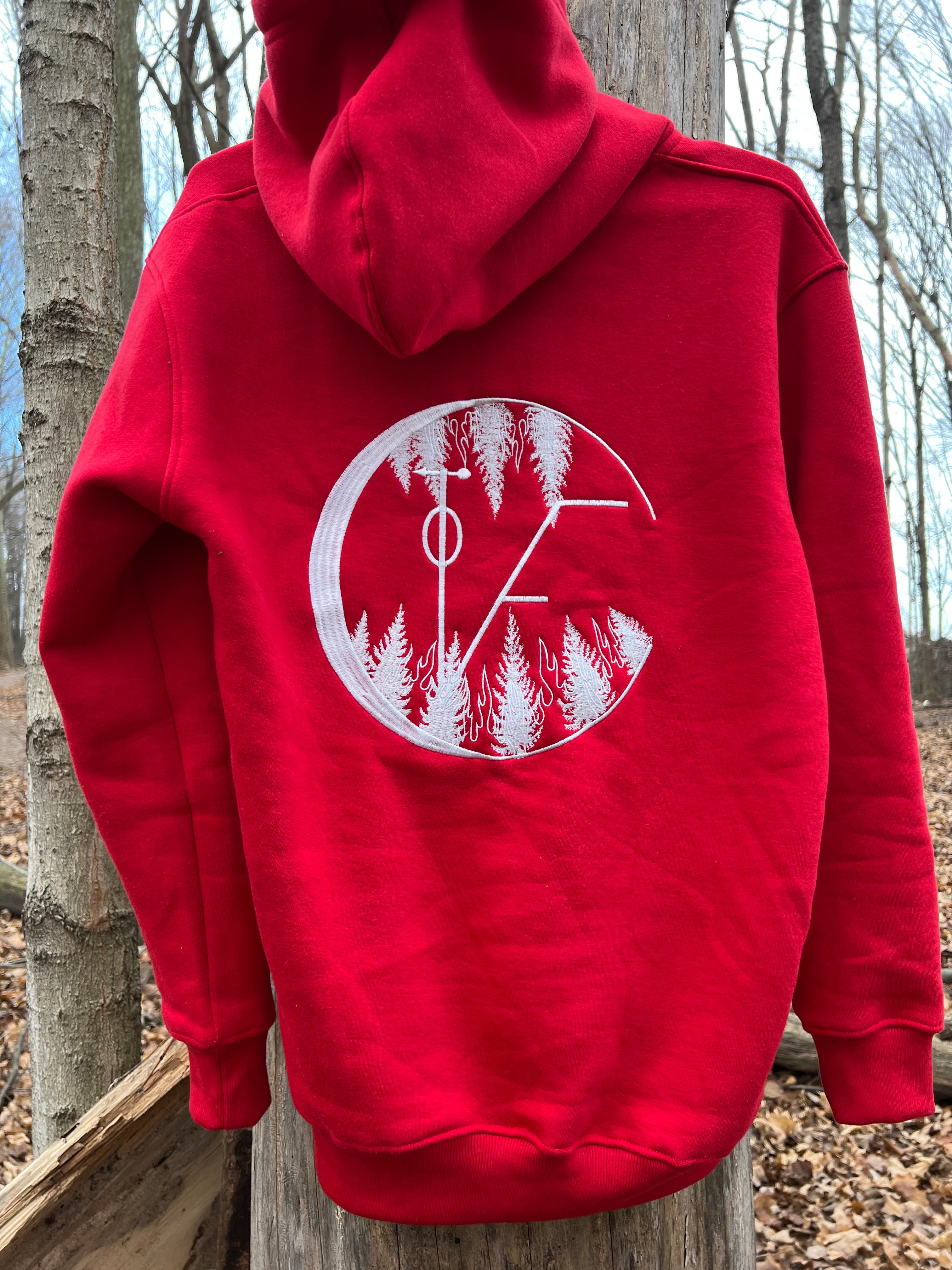 Forest Fire Embroidered Sweater